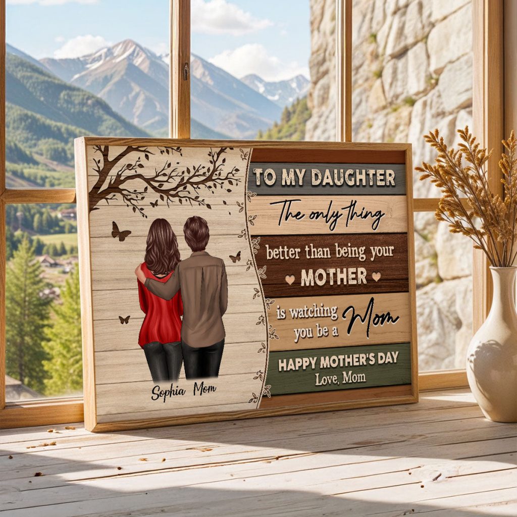Vintage To My Daughter From Mom Happy Mother's Day - Personalized Poster - Heartfelt Mother's Day Gift For Daughter