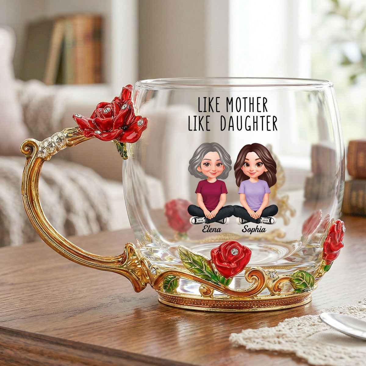 Enamel Flower Tea Cup